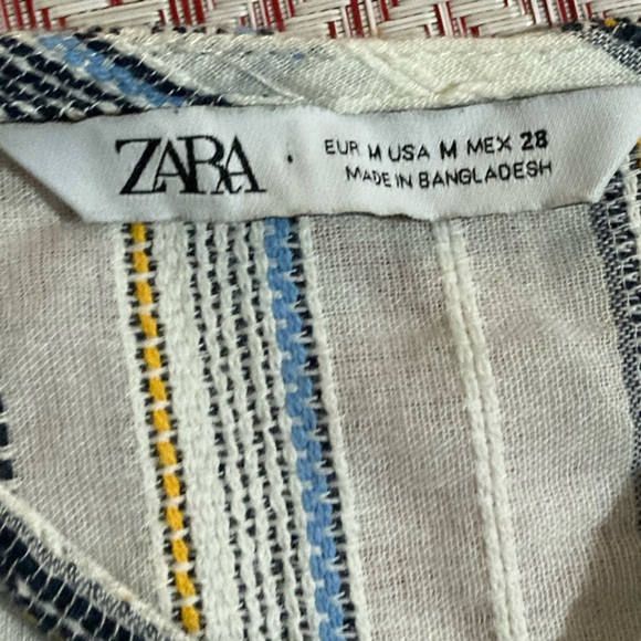 👗 Zara Sleeveless 100% Cotton Maxi Dress Multicolor Size: Medium - Picture 7 of 16